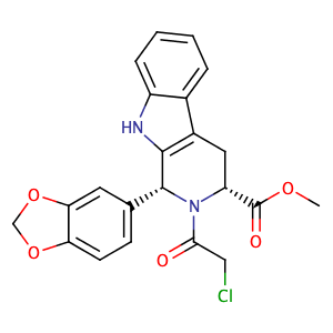 (1R,3R)-Methyl 1-(benzo[d][1,3]dioxol-5-yl)-2-(2-chloroacetyl)-2,3,4,9-tetrahydro-1H-pyrido[3,4-b]indole-3-carboxylate,CAS No. 171489-59-1.