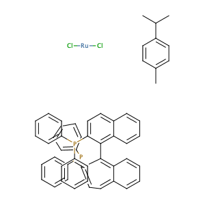 (R)-(+)-2,2'-BIS(DIPHENYLPHOSPHINO)-1,1'-BINAPHTHALENECHLORO(P-CYMENE)RUTHENIUM CHLORIDE,CAS No. 130004-33-0.