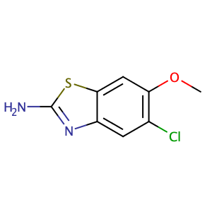 5-chloro-6-methoxy-1,3-benzothiazol-2-amine,CAS No. 74821-70-8.