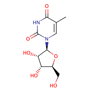 1-(2-L-ribofuranosyl)thymine,CAS No. 26879-47-0.