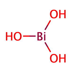 Bismuth hydroxide (Bi(OH)3),CAS No. 10361-43-0.