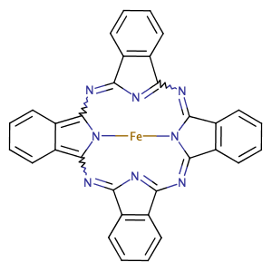 Iron phthalocyanine,CAS No. 132-16-1.