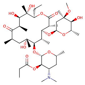 Erythromycin propionate,CAS No. 134-36-1.