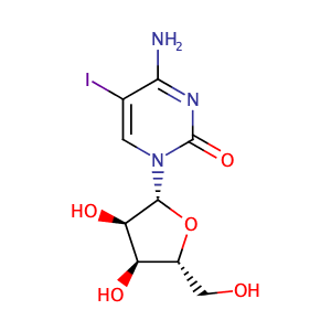 4-Amino-1-((2R,3R,4S,5R)-3,4-dihydroxy-5-(hydroxymethyl)tetrahydrofuran-2-yl)-5-iodopyrimidin-2(1H)-one,CAS No. 1147-23-5.