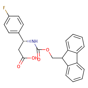 (R)-3-((((9H-Fluoren-9-yl)methoxy)carbonyl)amino)-3-(4-fluorophenyl)propanoic acid,CAS No. 479064-95-4.