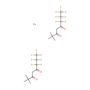 Copper bis(6,6,7,7,8,8,8-heptafluoro-2,2-dimethyl-3,5-octanedionate),CAS No. 80289-21-0.