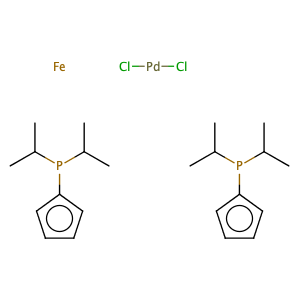 1,1'-Bis(di-isopropylphosphino)ferrocene palladium dichloride,CAS No. 215788-65-1.