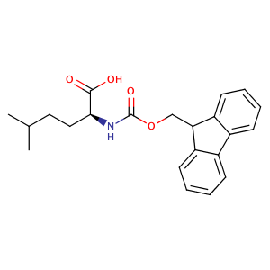 (S)-2-((((9H-fluoren-9-yl)methoxy)carbonyl)amino)-5-methylhexanoic acid,CAS No. 180414-94-2.