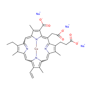 Chlorophyllin coppered trisodium salt,CAS No. 11006-34-1.