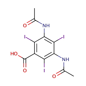 Diatrizoic Acid,CAS No. 117-96-4.