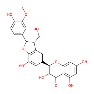(2R,3R)-3,5,7-trihydroxy-2-[(2S,3R)-7-hydroxy-2-(4-hydroxy-3-methoxyphenyl)-3-(hydroxymethyl)-2,3-dihydro-1-benzofuran-5-yl]-3,4-dihydro-2H-1-benzopyran-4-one,CAS No. 33889-69-9.