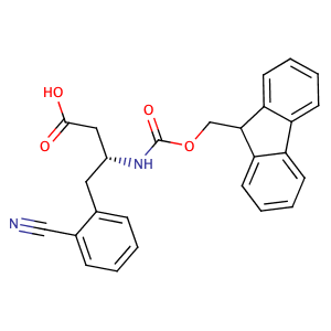 (R)-3-((((9H-Fluoren-9-yl)methoxy)carbonyl)amino)-4-(2-cyanophenyl)butanoic acid,CAS No. 269726-81-0.