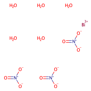 Bismuth nitrate pentahydrate,CAS No. 10035-06-0.