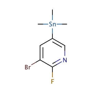 3-Bromo-2-fluoro-5-(trimethylstannyl)-pyridine,CAS No. 697300-74-6.