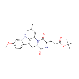 (3S,6S,12aS)-1,2,3,4,6,7,12,12a-Octahydro-9-methoxy-6-(2-methylpropyl)-1,4-dioxopyrazino[1',2':1,6]pyrido[3,4-b]indole-3-propanoic acid 1,1-dimethylethyl ester,CAS No. 461054-93-3.