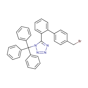 5-(4'-Bromomethyl-1,1'-biphenyl-2-yl)-1-triphenylmethyl-1H-tetrazole,CAS No. 124750-51-2.
