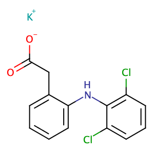 Diclofenac potassium,CAS No. 15307-81-0.