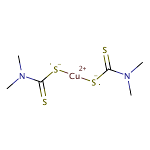 bis(dimethyldithiocarbamate)copper(II),CAS No. 137-29-1.