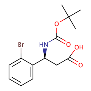 (S)-3-(2-Bromophenyl)-3-((tert-butoxycarbonyl)amino)propanoic acid,CAS No. 500770-75-2.