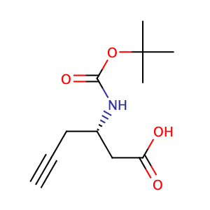 Boc-(S)-3-Amino-5-hexynoic acid,CAS No. 270596-47-9.