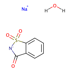 Saccharin sodium dihydrate,CAS No. 6155-57-3.