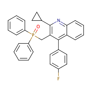 2-Cyclopropyl-3-[(diphenylphosphinyl)methyl]-4-(4-fluorophenyl)quinolin,CAS No. 146578-99-6.