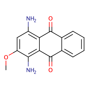 9,10-Anthracenedione, 1,4-diamino-2-methoxy-,CAS No. 2872-48-2.