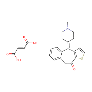 Ketotifen fumarate,CAS No. 34580-14-8.