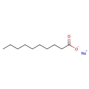 Decanoic acid, sodium salt,CAS No. 1002-62-6.