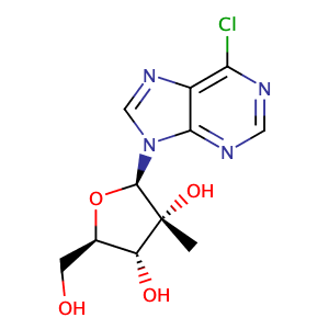 6-Chloro-9-(2-C-methyl-beta-D-ribofuranosyl)-9H-purine,CAS No. 205171-05-7.