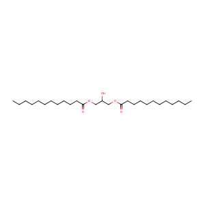 (3-dodecanoyloxy-2-hydroxypropyl) dodecanoate,CAS No. 539-93-5.