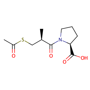 (2S)-1-(3-Acetylthio-2-methyl-1-oxopropyl)-L-proline,CAS No. 64838-55-7.