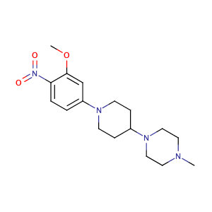 1-[1-(3-methoxy-4-nitro-phenyl)-piperidin-4-yl]-4-methyl-piperazine,CAS No. 761440-65-7.