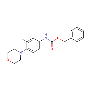 (3-Fluoro-4-morpholin-4-yl-phenyl)-carbamic acid benzyl ester,CAS No. 168828-81-7.