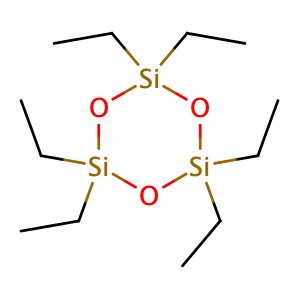 Hexaethylcyclotrisiloxane,CAS No. 2031-79-0.