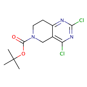 tert-Butyl 2,4-dichloro-7,8-dihydropyrido[4,3-d]pyrimidine-6(5H)-carboxylate,CAS No. 635698-56-5.