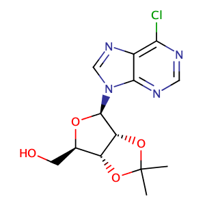 6-Chloro-9-beta-D-(2,3-isopropylidene)ribofuranosylpurine,CAS No. 39824-26-5.