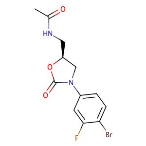 (S)-N-((3-(4-Bromo-3-fluorophenyl)-2-oxooxazolidin-5-yl)methyl)acetamide,CAS No. 856677-05-9.