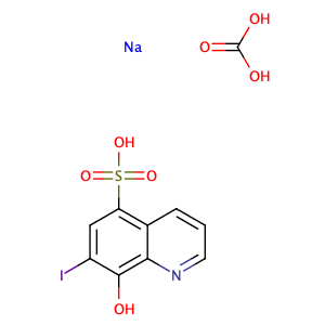 8-Hydroxy-7-iodoquinoline-5-sulfonic acid mixt. with sodium carbonate,CAS No. 547-91-1.