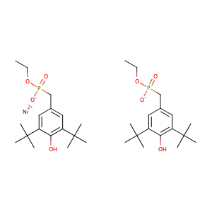 Nickel bis[monoethyl(3,5-di-tert-butyl-4-hydroxylbenzyl)phosphonate],CAS No. 30947-30-9.