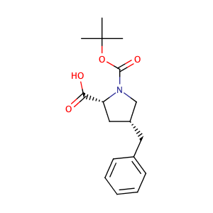 (2R,4R)-4-Benzyl-pyrrolidine-1,2-dicarboxylic acid 1-tert-butyl ester,CAS No. 158459-13-3.