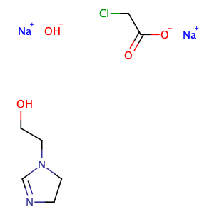 disodium; 2-chloroacetate; 2-(4,5-dihydroimidazol-1-yl)ethanol; hydroxide,CAS No. 68608-65-1.