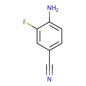 3-Fluoro-4-aminobenzonitrile,CAS No. 63069-50-1.