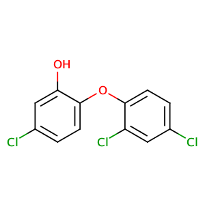5-Chloro-2-(2,4-dichlorophenoxy)phenol,CAS No. 3380-34-5.
