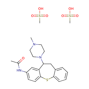 methanesulfonic acid; N-[5-(4-methylpiperazin-1-yl)-5,6-dihydrobenzo[b][1]benzothiepin-3-yl]acetamide,CAS No. 40400-08-6.