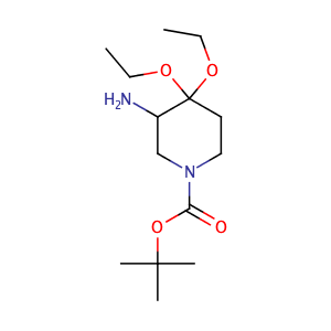 3-amino-4,4-diethoxypiperidine-1-carboxylic acid tert-butyl ester,CAS No. 796062-33-4.
