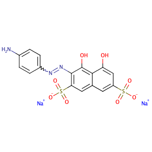 2,7-Naphthalenedisulfonic acid, 3-[(4-aminophenyl)azo]-4,5-dihydroxy-, disodium salt,CAS No. 1681-60-3.