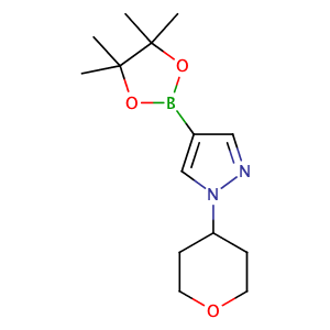 1H-Pyrazole, 1-(tetrahydro-2H-pyran-4-yl)-4-(4,4,5,5-tetramethyl-1,3,2-dioxaborolan-2-yl)-,CAS No. 1040377-03-4.
