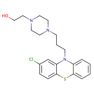 2-(4-(3-(2-Chloro-10H-phenothiazin-10-yl)propyl)piperazin-1-yl)ethanol,CAS No. 58-39-9.