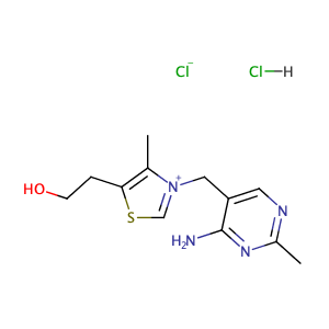 thiamine chloride hydrochloride,CAS No. 67-03-8.